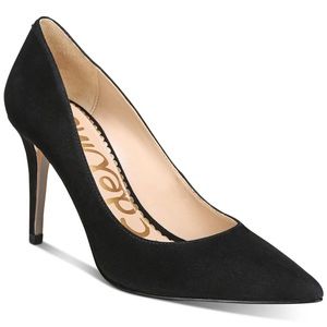 SAM EDELMAN Womens Black Logo Margie Stiletto Suede Pumps 11M never worn